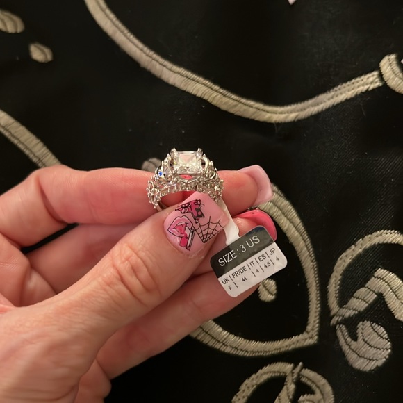 Jeulia Skeleton Sterling Silver Engagement Ring Size 3 - Picture 10 of 15